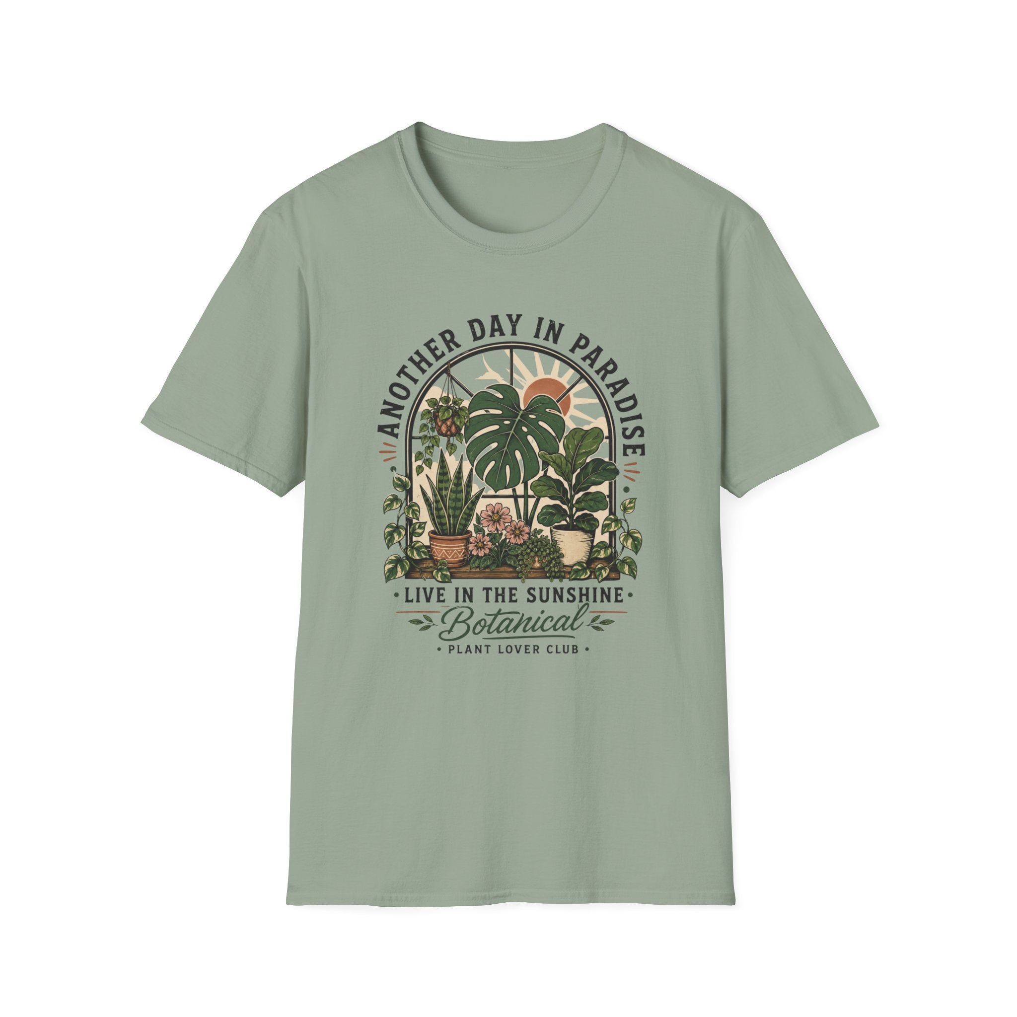 Another Day in Paradise Botanical T-Shirt — Live in the Sunshine Plant Lover Tee