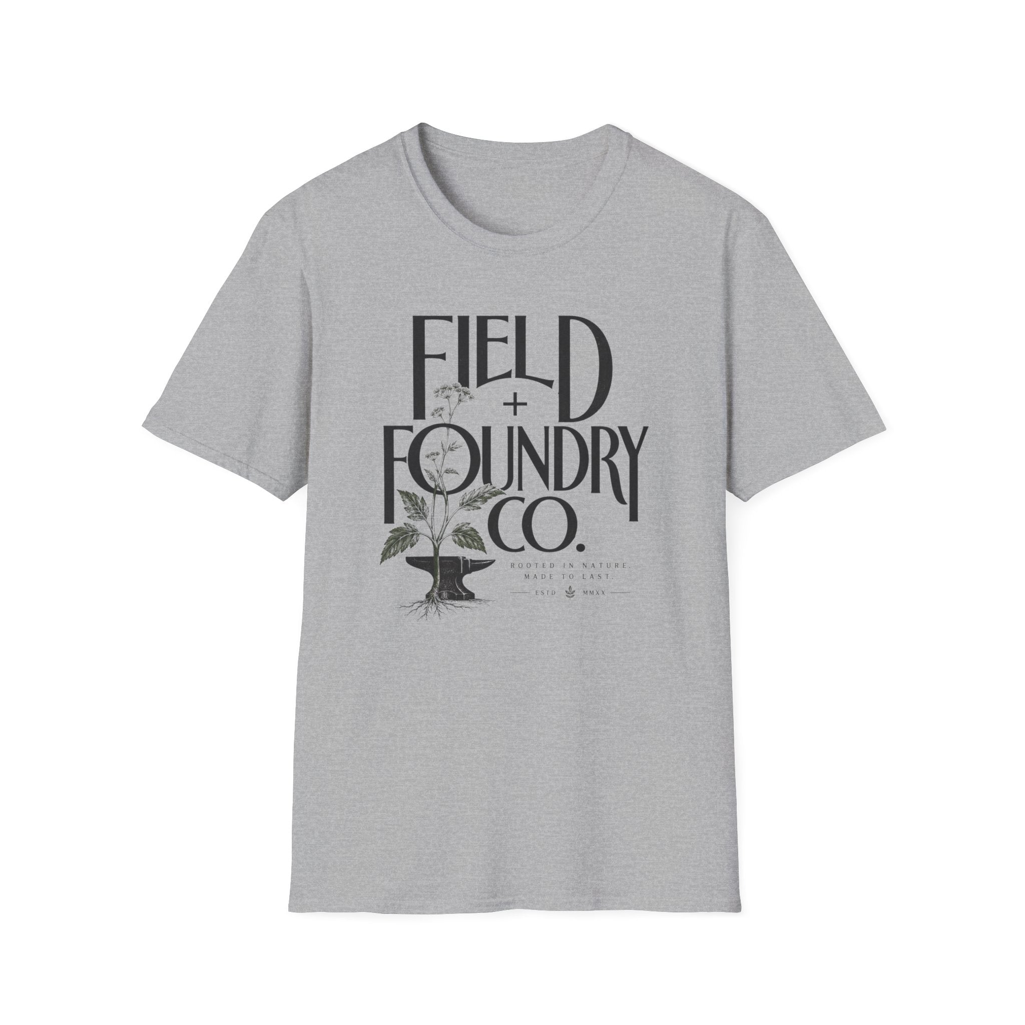 Field + Foundry Co. Logo T-Shirt — Vintage Botanical Graphic Tee