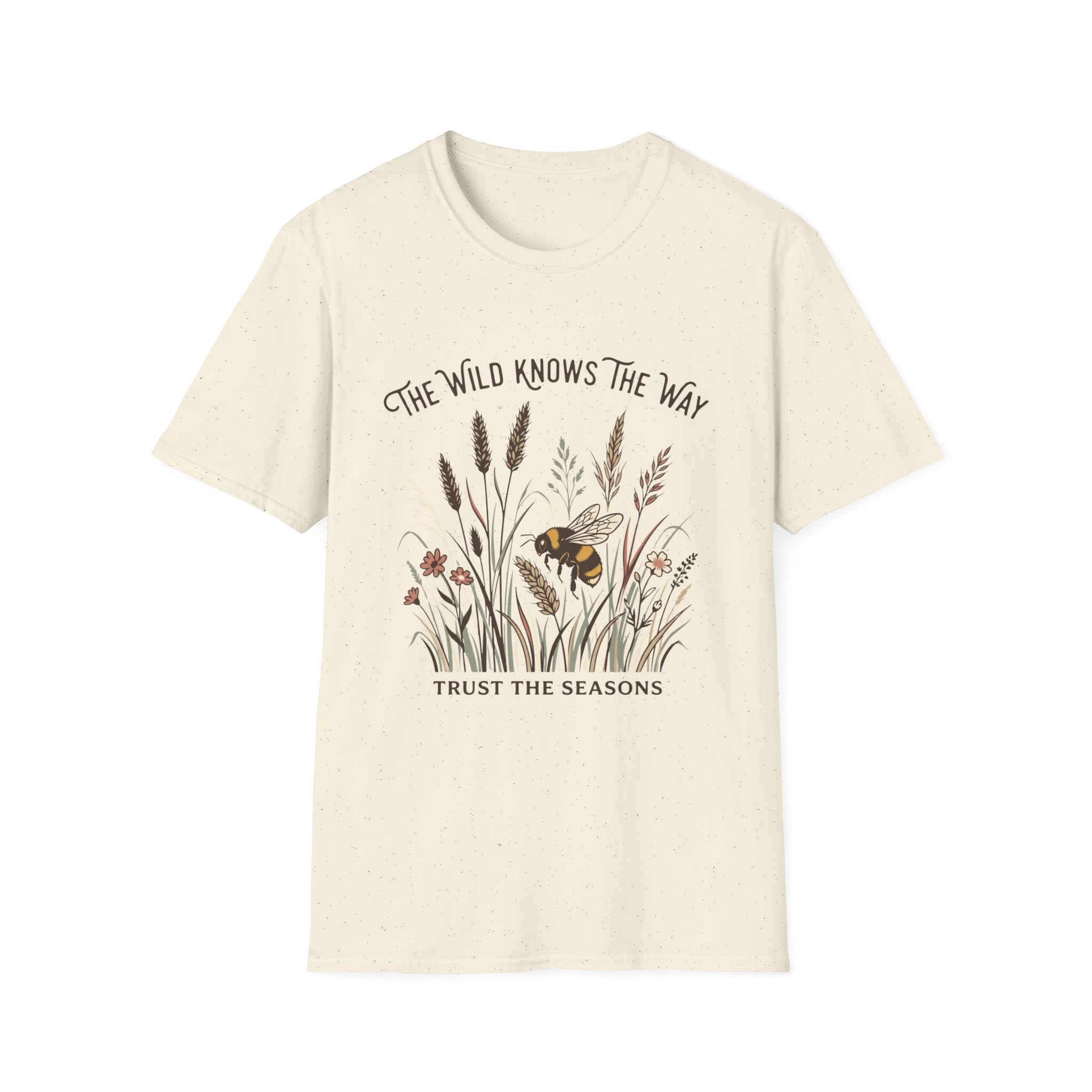 The Wild Knows The Way Tee — Floral Bee Nature Graphic T-Shirt