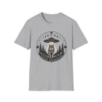 Wolf UFO T-Shirt Mystic Moon Phases Forest Graphic Tee