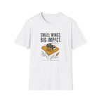 Bee Graphic T-Shirt — "Small Wings. Big Impact." Inspirational Eco Tee