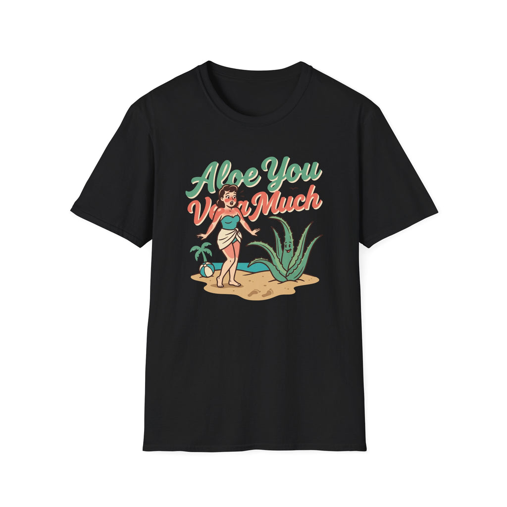 Aloe You Very Much T-Shirt Retro Pinup Aloe Vera Beach Tee