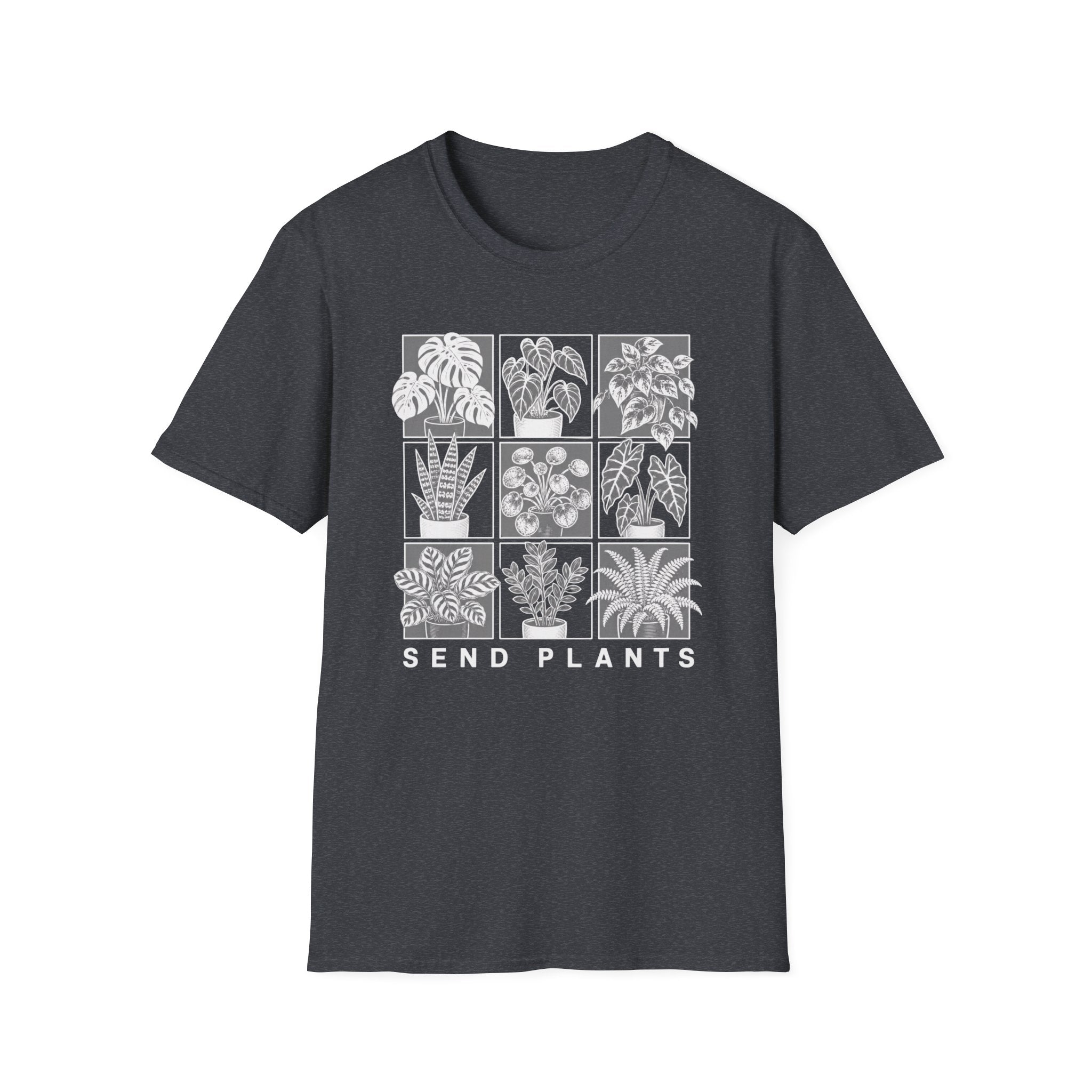 Send Plants T-Shirt Botanical Grid Plant Lover Tee