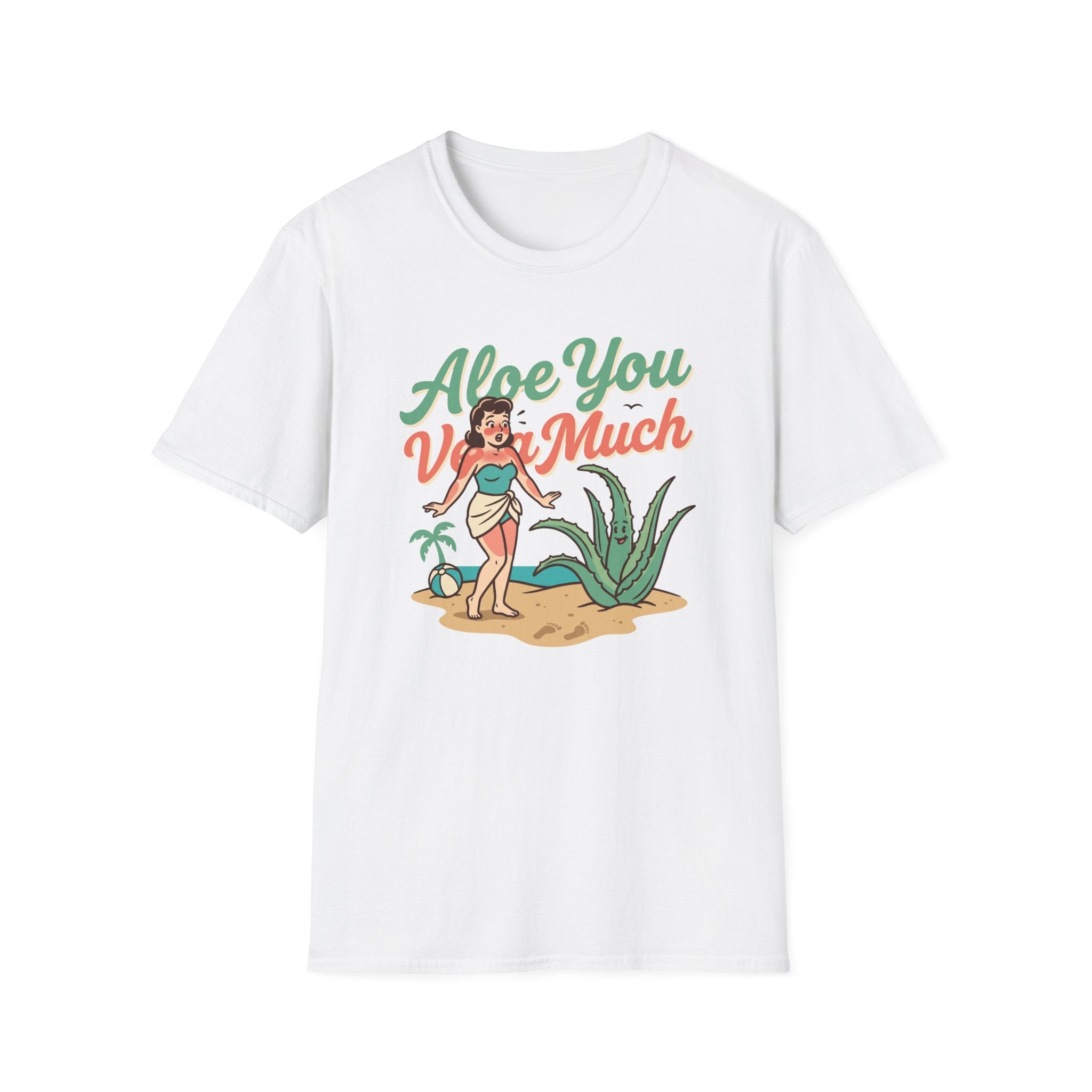Aloe You Very Much T-Shirt Retro Pinup Aloe Vera Beach Tee