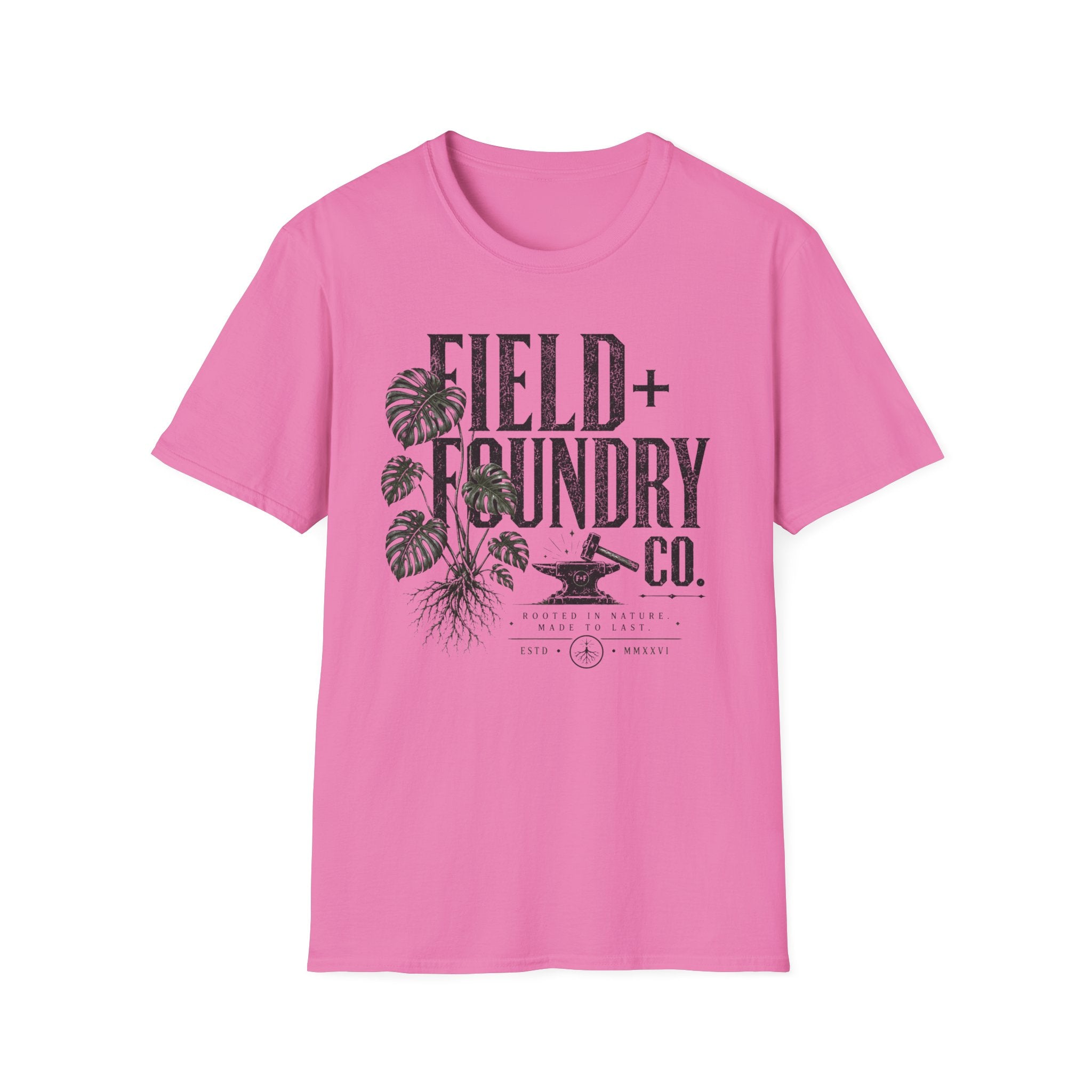 Field + Foundry Co. Vintage Logo T-Shirt Botanical Graphic Tee