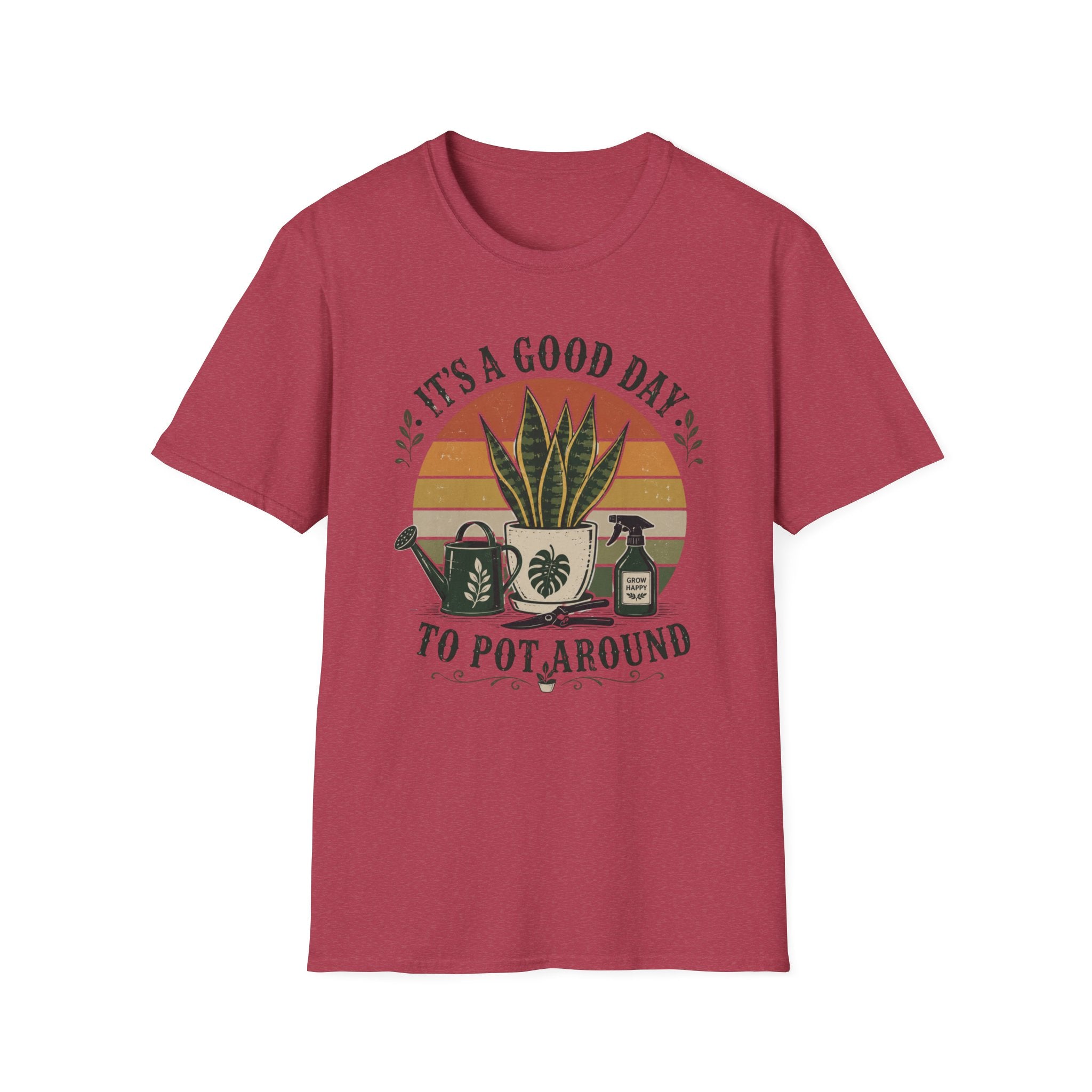 It's a Good Day to Pot Around T-Shirt — Retro Plant Lover Tee
