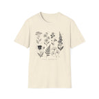Botanical Sketch Wildflower Floral Illustration T-Shirt