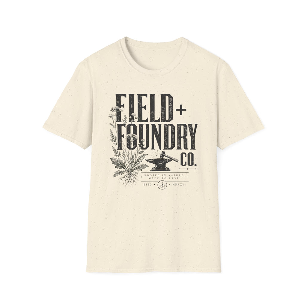 Field + Foundry T-Shirt — Vintage Botanical Logo Tee