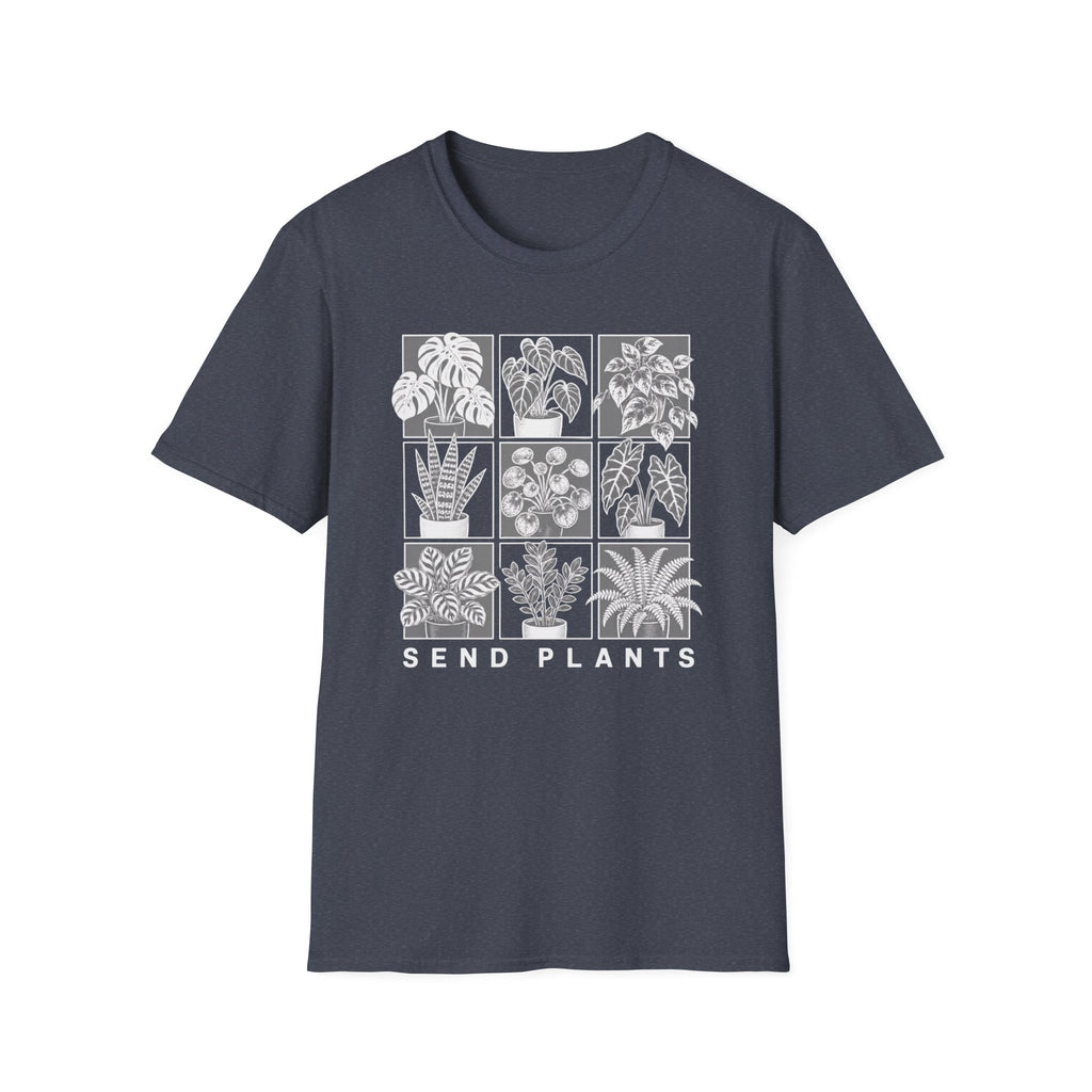 Send Plants T-Shirt Botanical Grid Plant Lover Tee