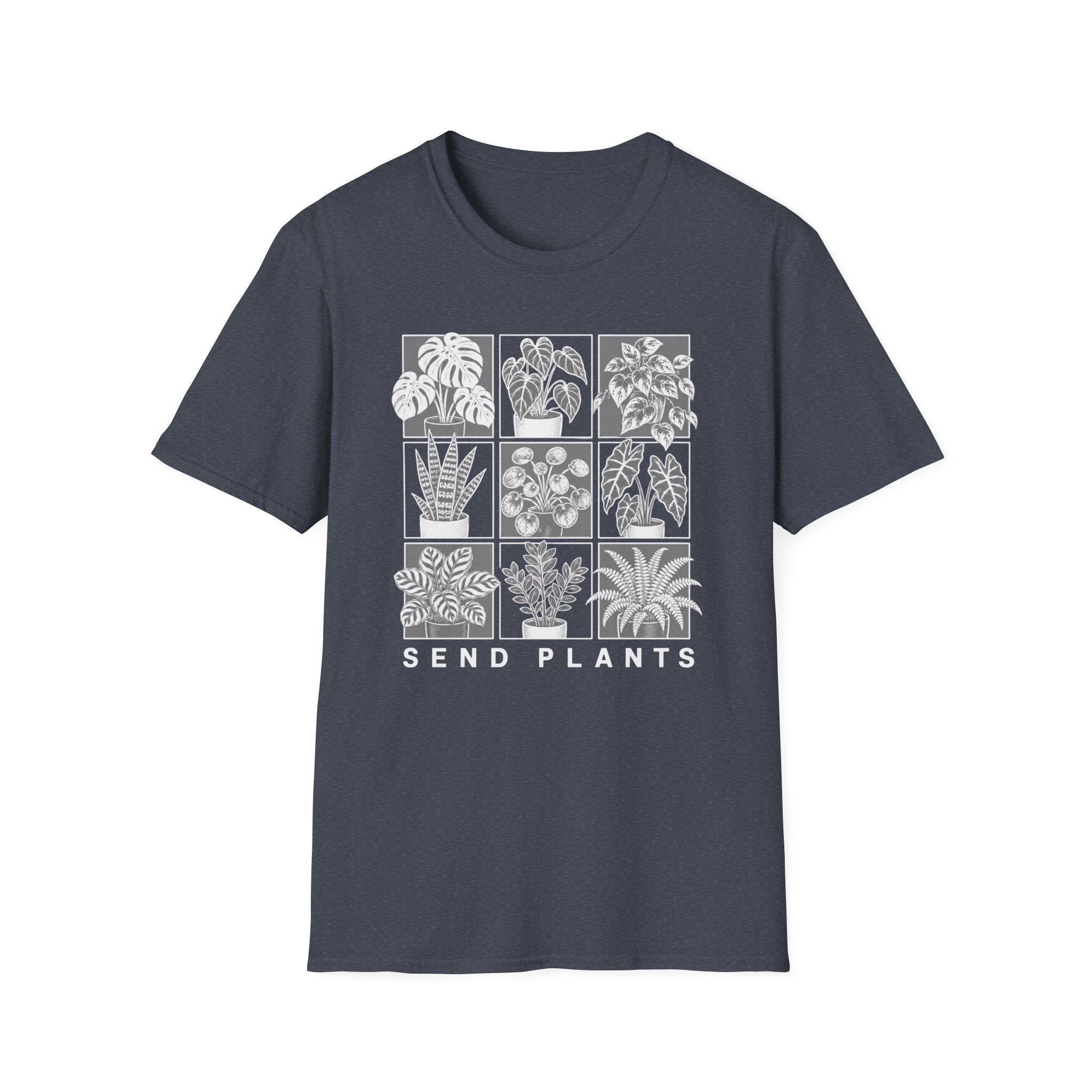 Send Plants T-Shirt Botanical Grid Plant Lover Tee