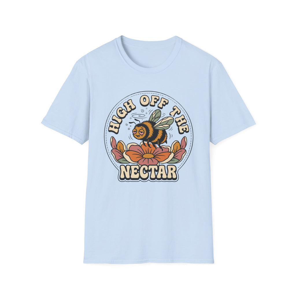 T‑Shirt "High Off The Nectar" Bee Graphic Tee, Floral Vintage Vibe