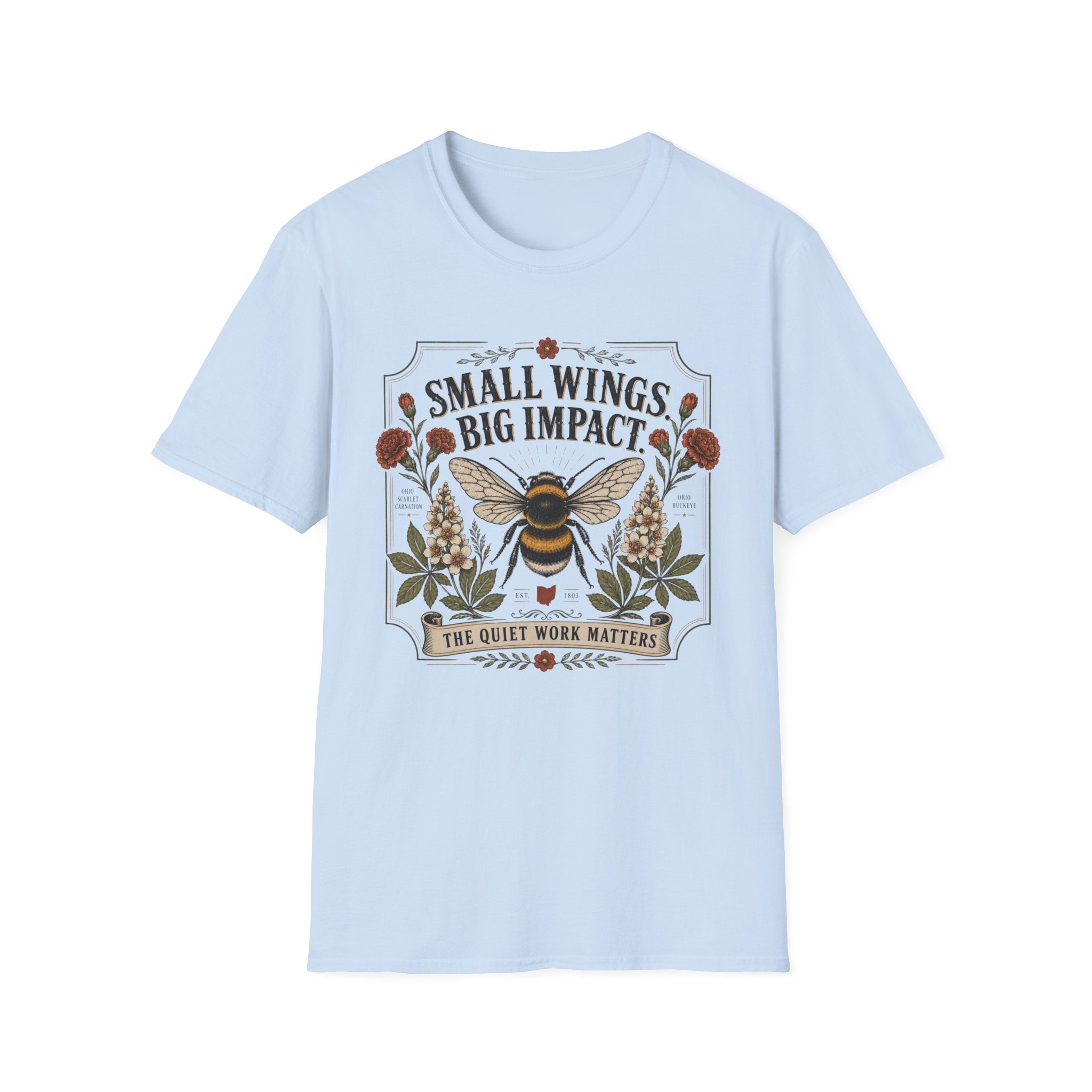 T-Shirt — Small Wings Big Impact Bee Graphic Tee
