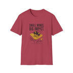 Bee Graphic T-Shirt — "Small Wings. Big Impact." Inspirational Eco Tee