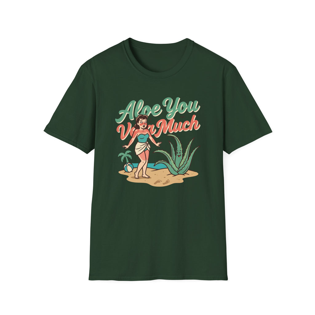 Aloe You Very Much T-Shirt Retro Pinup Aloe Vera Beach Tee