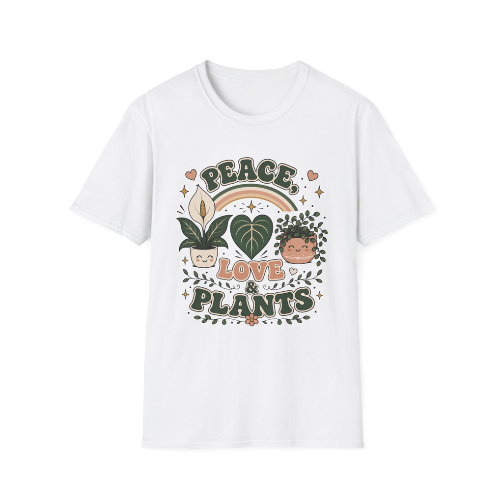 Peace, Love & Plants Retro T-Shirt