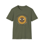 Sunflower Bee T-Shirt — "Rooted in Wonder" Botanical Graphic Tee
