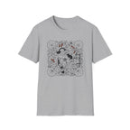 Garden Cats T‑Shirt Whimsical Botanical Illustration
