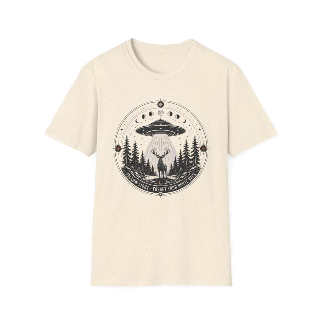 UFO Deer T-Shirt Cosmic Forest Abduction Graphic Tee