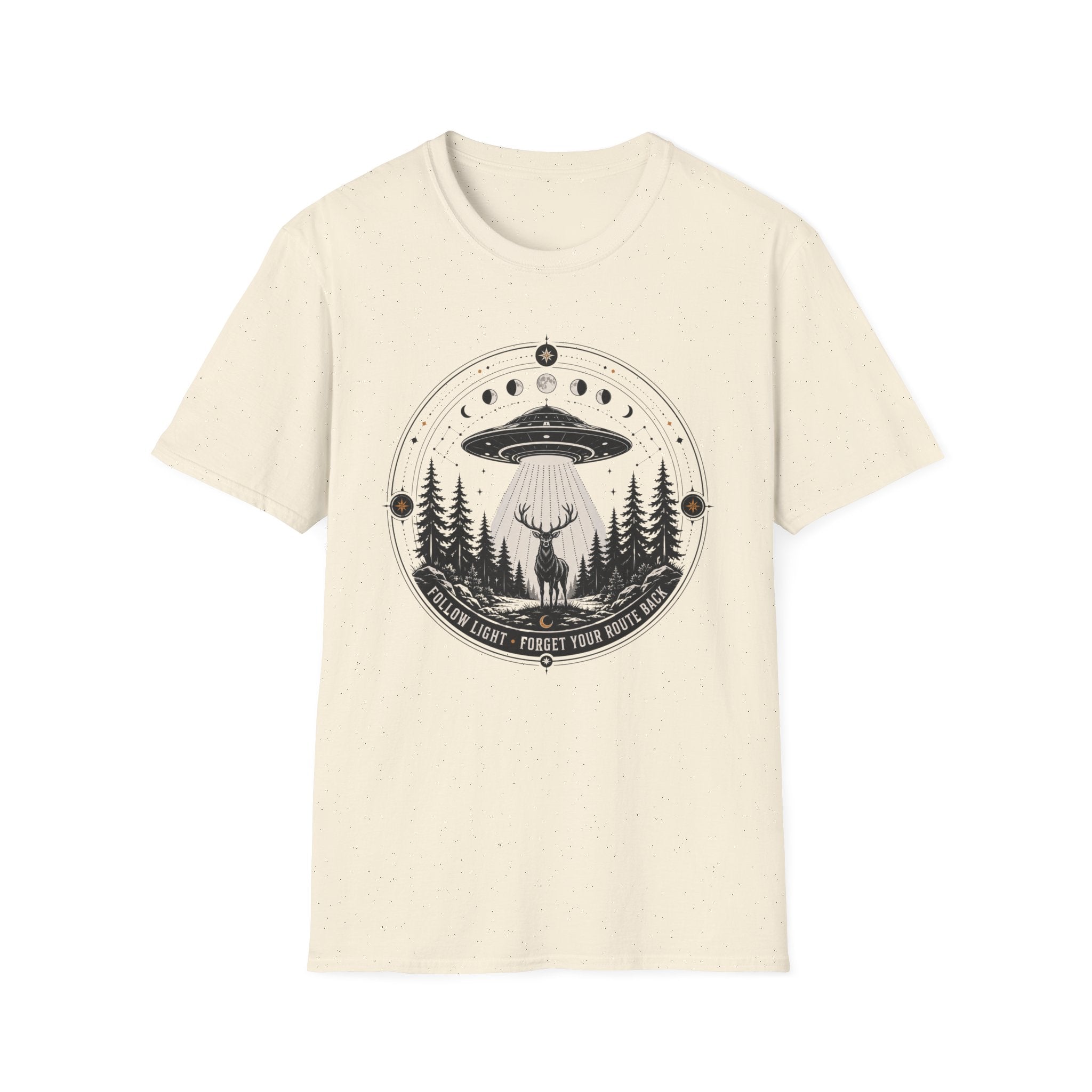 UFO Deer T-Shirt Cosmic Forest Abduction Graphic Tee