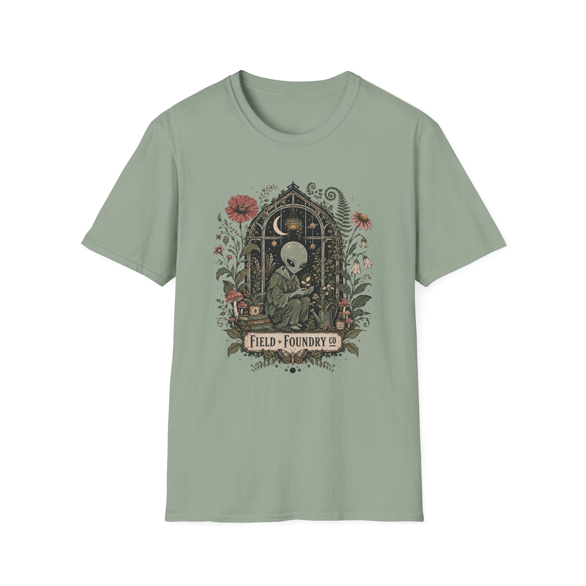 Alien Garden T-Shirt — "Find Your Journey" Floral Sci‑Fi Tee
