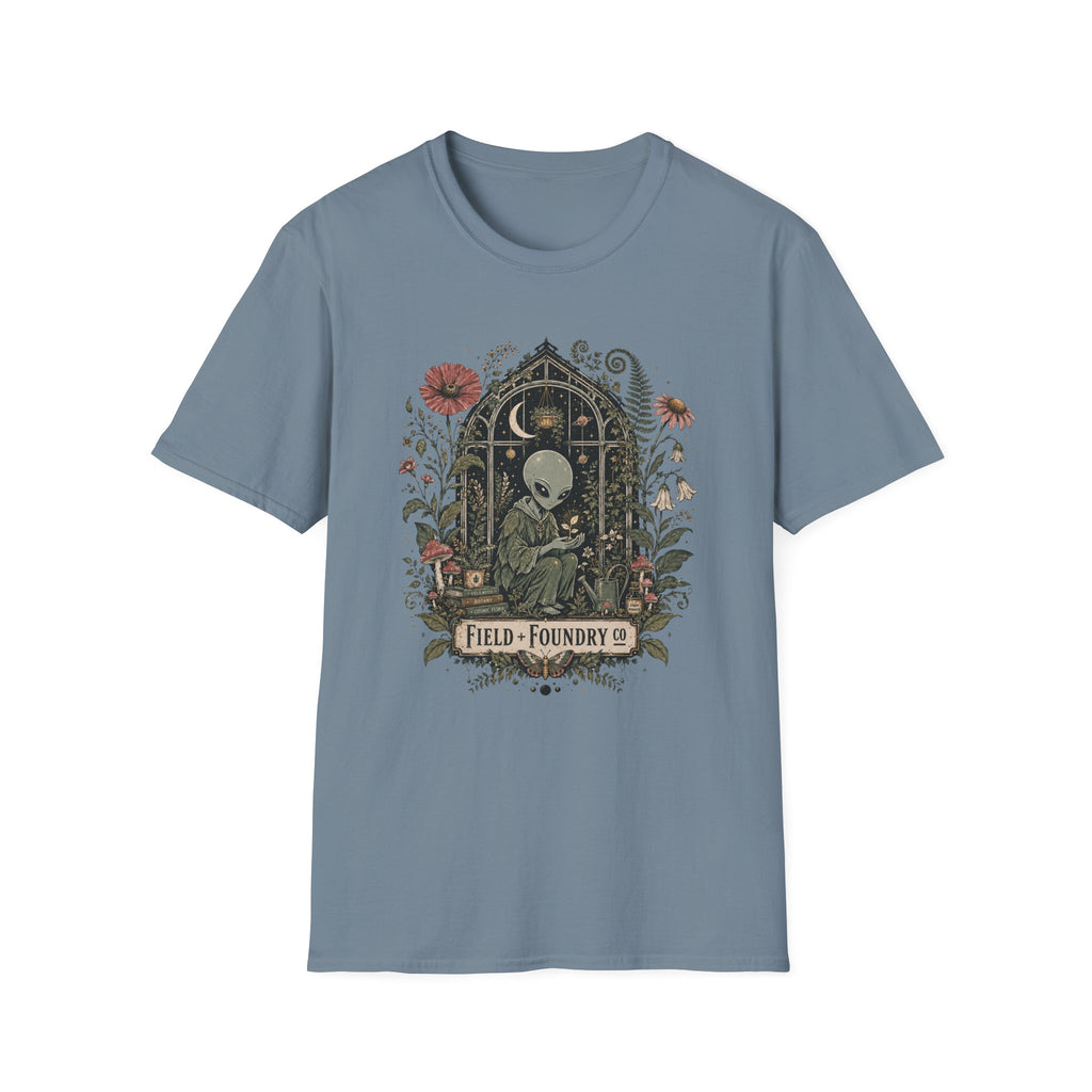 Alien Garden "Find Your Journey" Floral Sci‑Fi T-Shirt