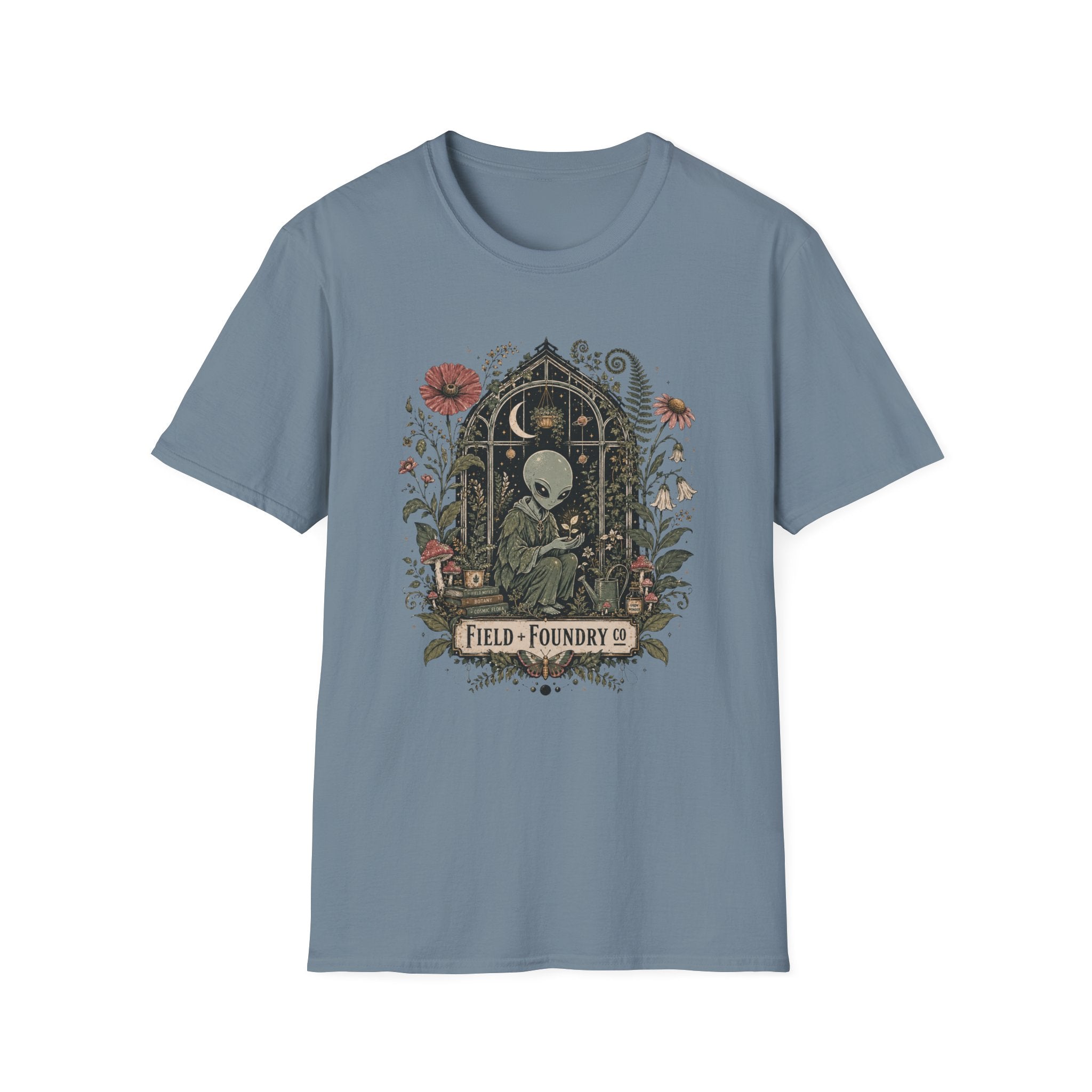 Alien Garden T-Shirt — "Find Your Journey" Floral Sci‑Fi Tee