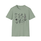 Botanical Sketch Wildflower Floral Illustration T-Shirt