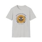 Sunflower Bee T-Shirt — "Rooted in Wonder" Botanical Graphic Tee