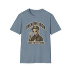 Alien Peace Sign T-Shirt — "Unknown Origin, Good Intentions" Graphic Tee