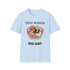 T-Shirt — Tiny Wings. Big Nap. Cute Bee Flower Graphic Tee