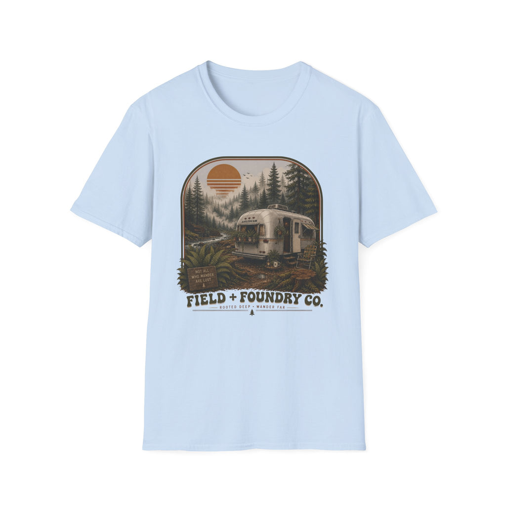 Forest Airstream T-Shirt Retro Sunset