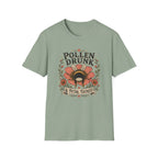 T-Shirt 'Pollen Drunk' Floral Bee Tee (Gardener Plant Mom Gift)