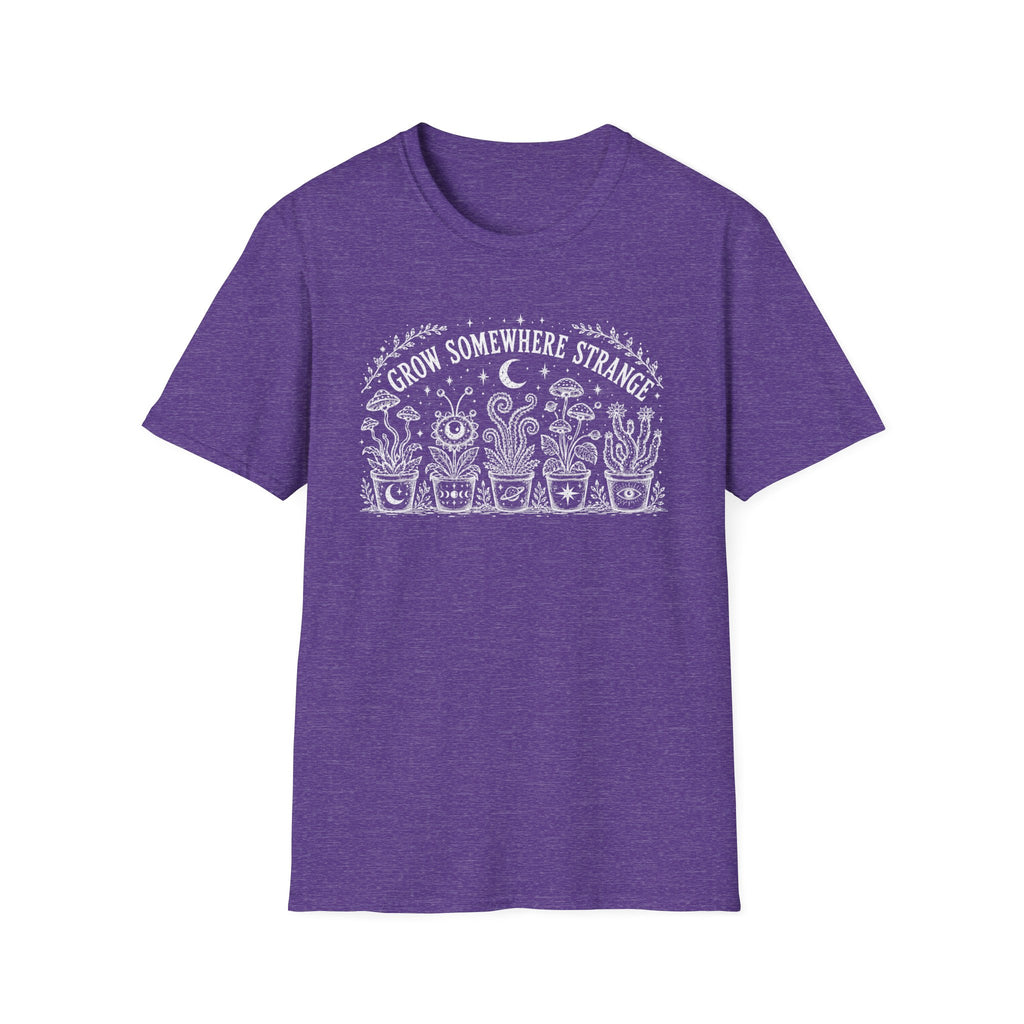 T-Shirt "Grow Somewhere Strange" Botanical Moon Garden Tee