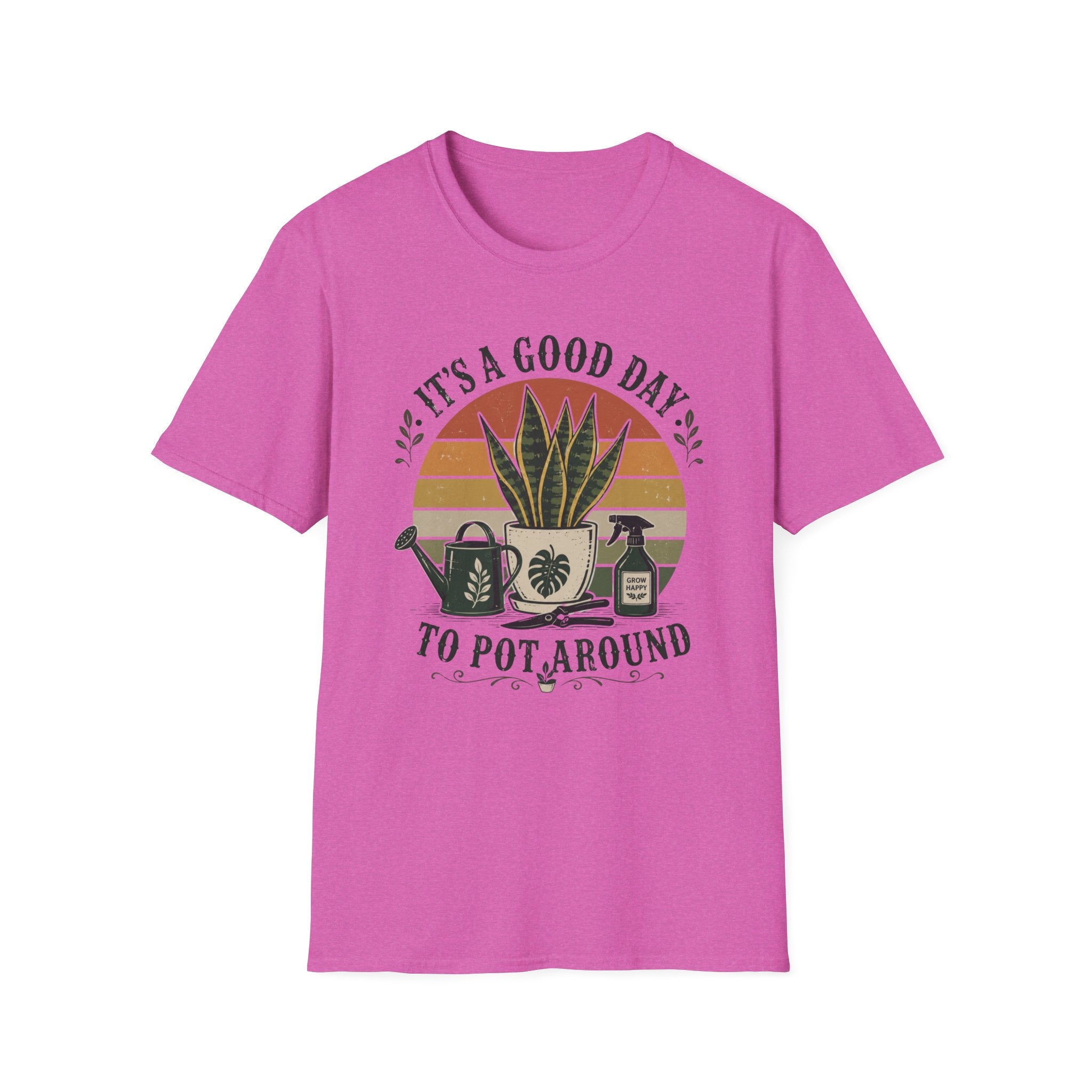 It's a Good Day to Pot Around T-Shirt — Retro Plant Lover Tee