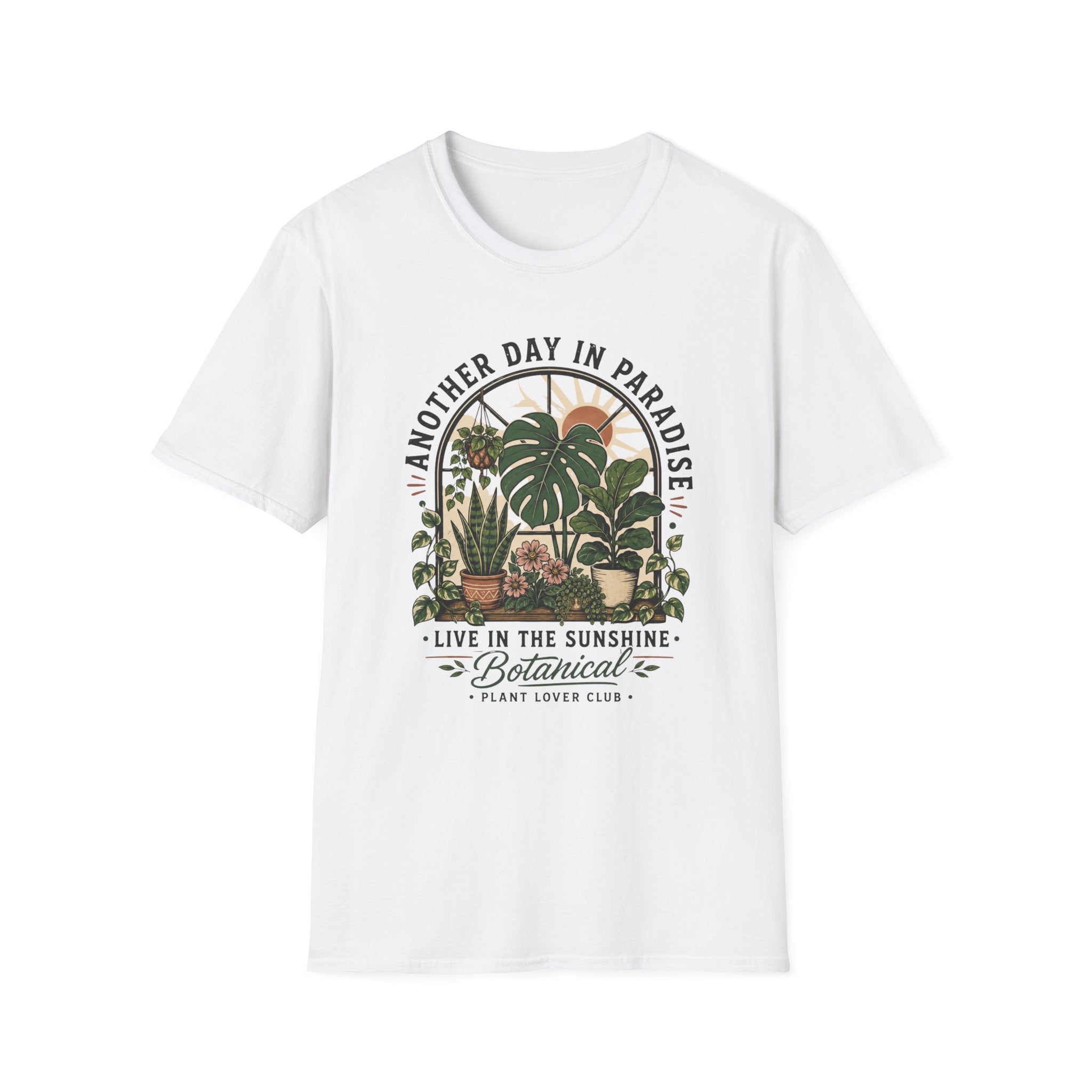 Another Day in Paradise Botanical T-Shirt — Live in the Sunshine Plant Lover Tee