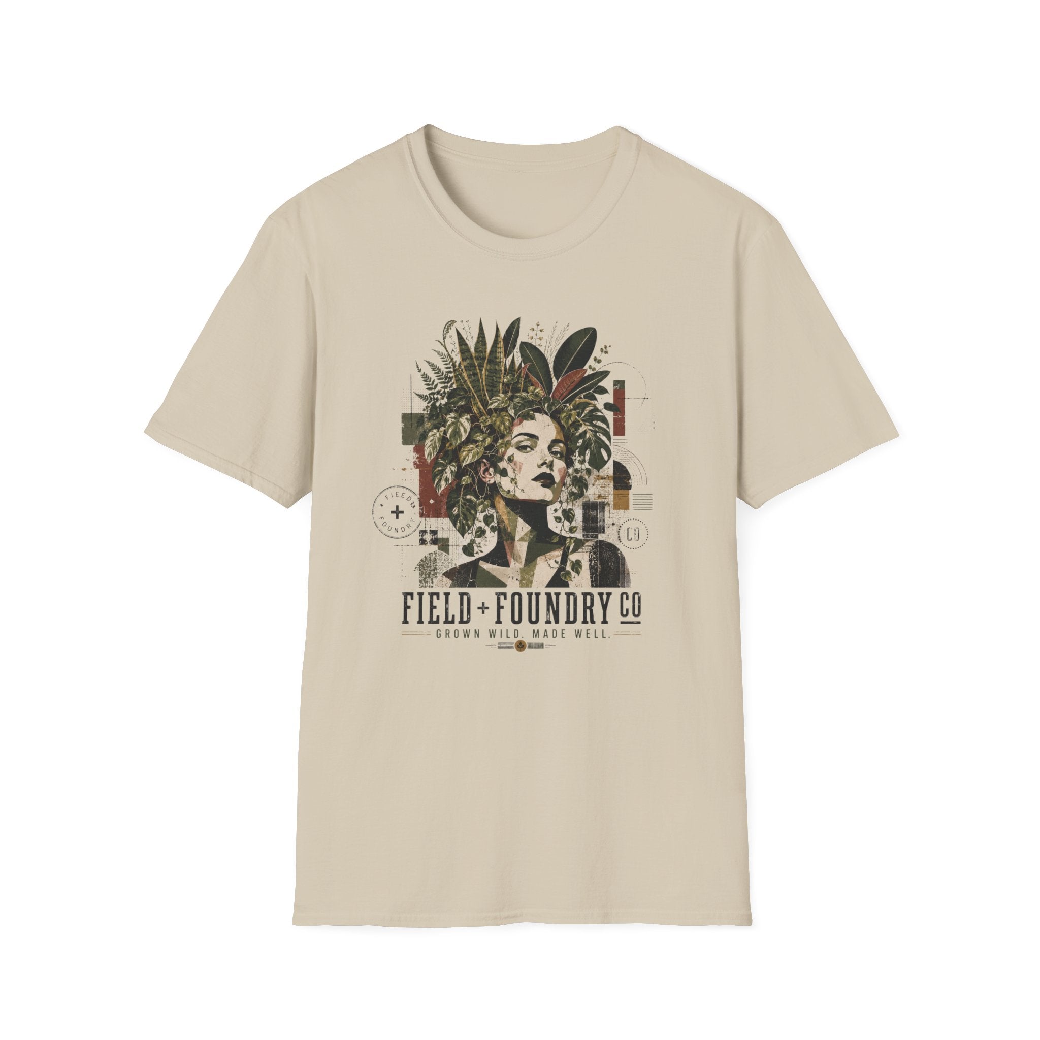Botanical Muse T-Shirt — Vintage Floral Portrait Tee (Field + Foundry Co.)