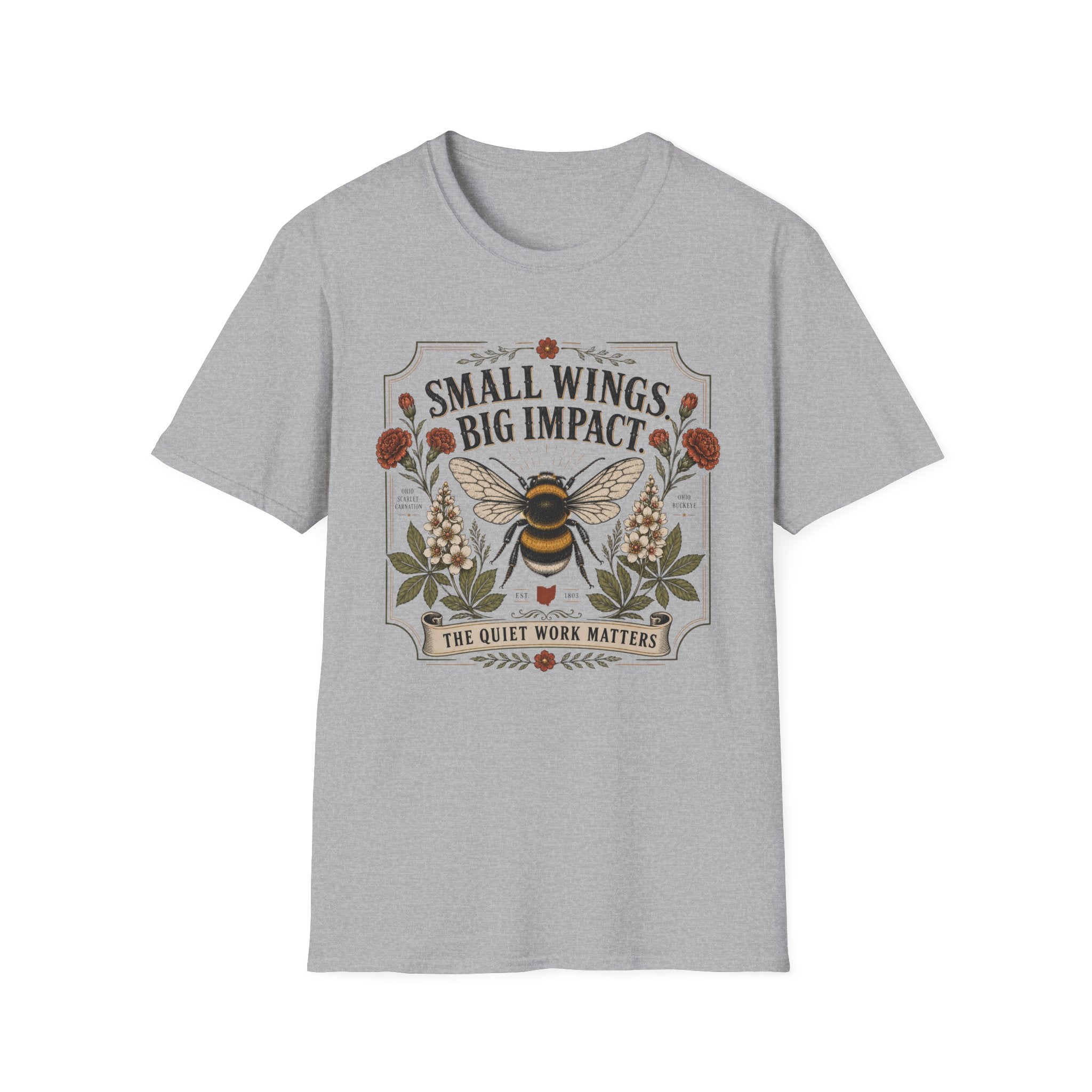 T-Shirt — Small Wings Big Impact Bee Graphic Tee