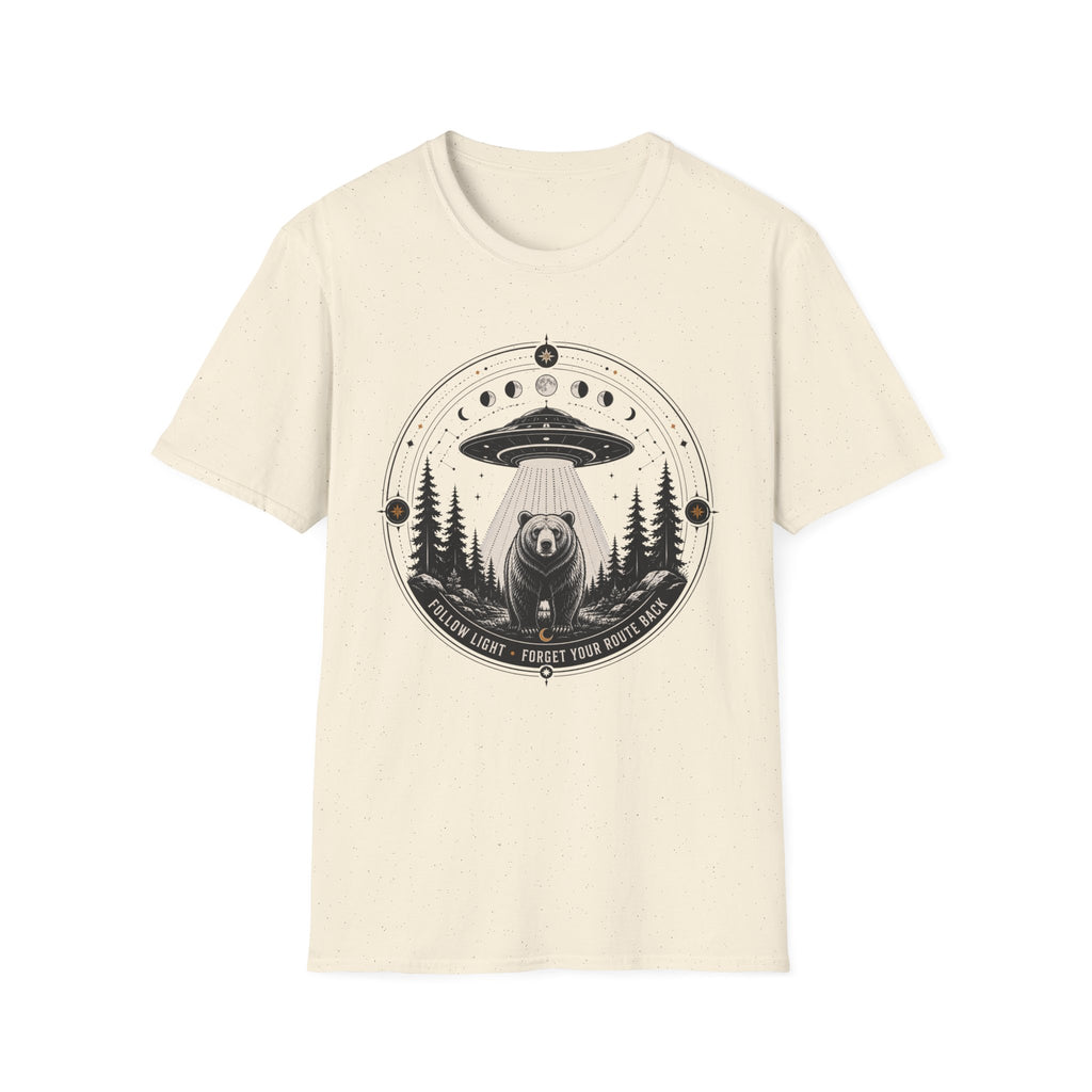 Bear & UFO T‑Shirt Celestial Forest Abduction Graphic Tee