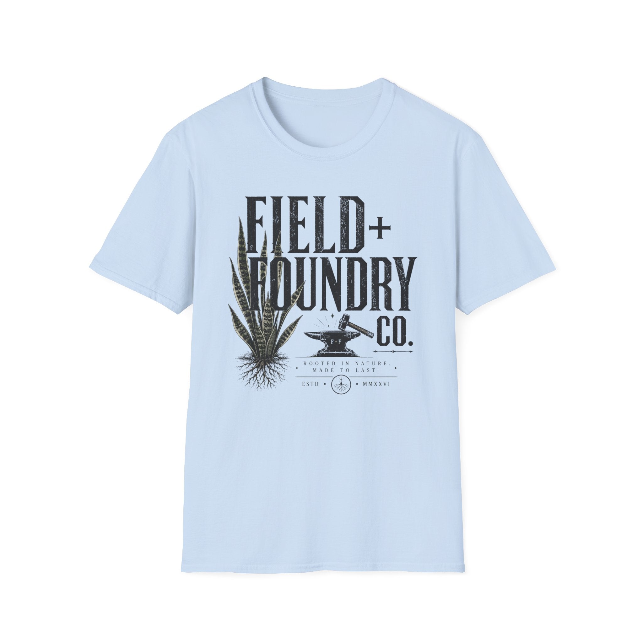 Field + Foundry Co. Graphic T-Shirt Vintage Botanical Logo Tee