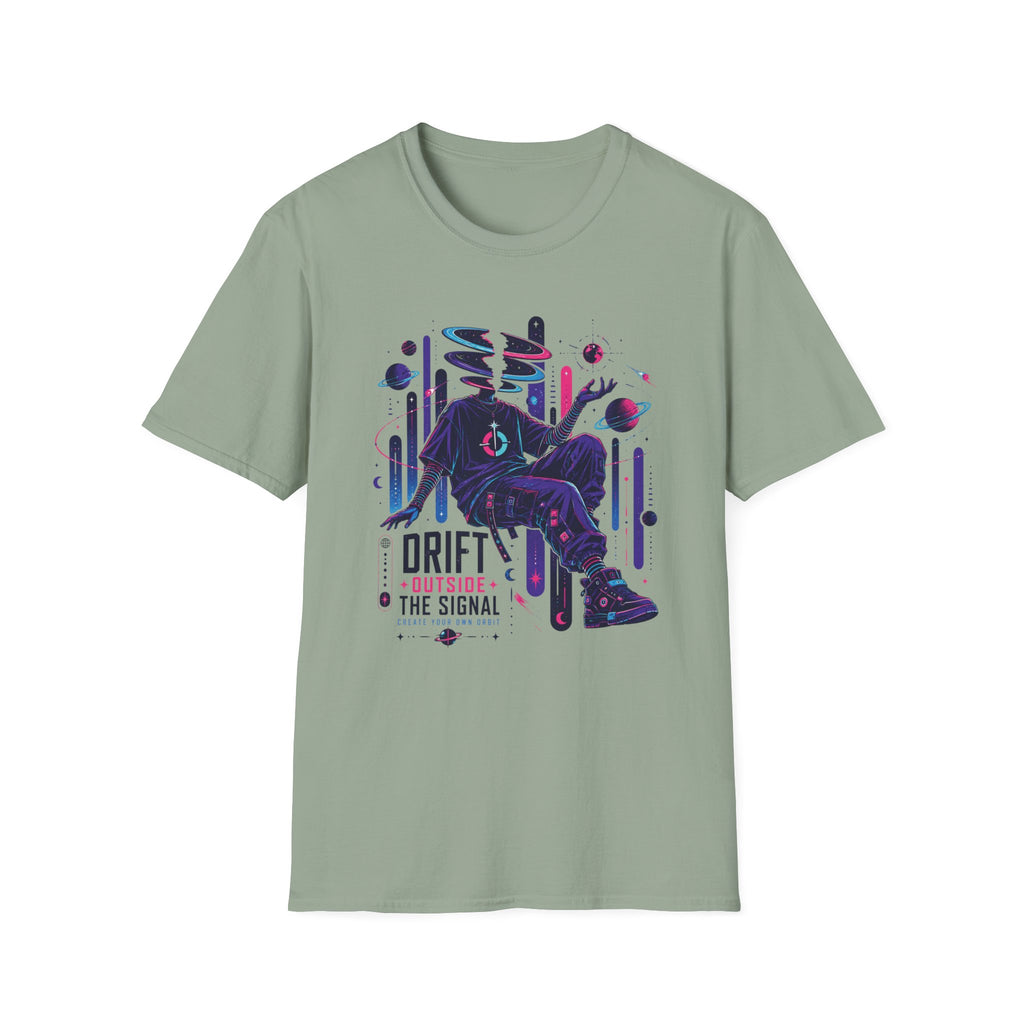Surreal Space Drifter T-Shirt  "Drift Outside the Signal" Graphic Tee