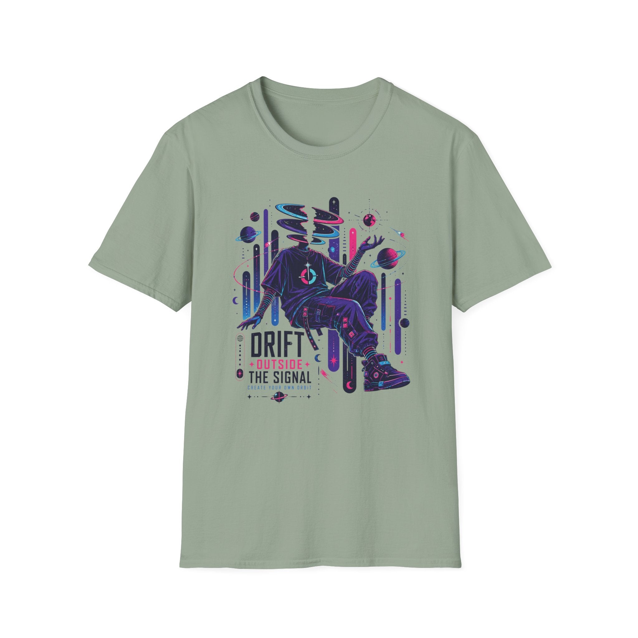 Surreal Space Drifter T-Shirt  "Drift Outside the Signal" Graphic Tee