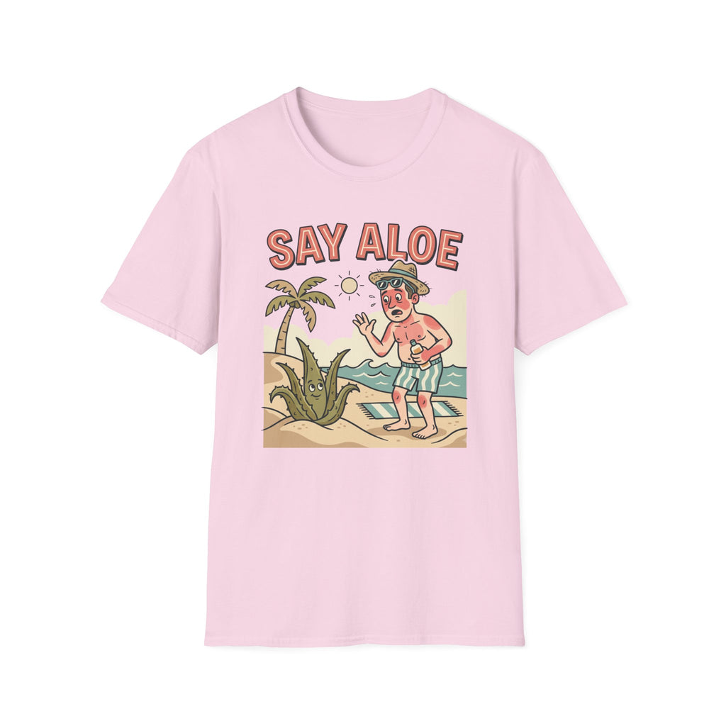 Say Aloe Plant T-Shirt Funny Sunburn Aloe Vera Beach