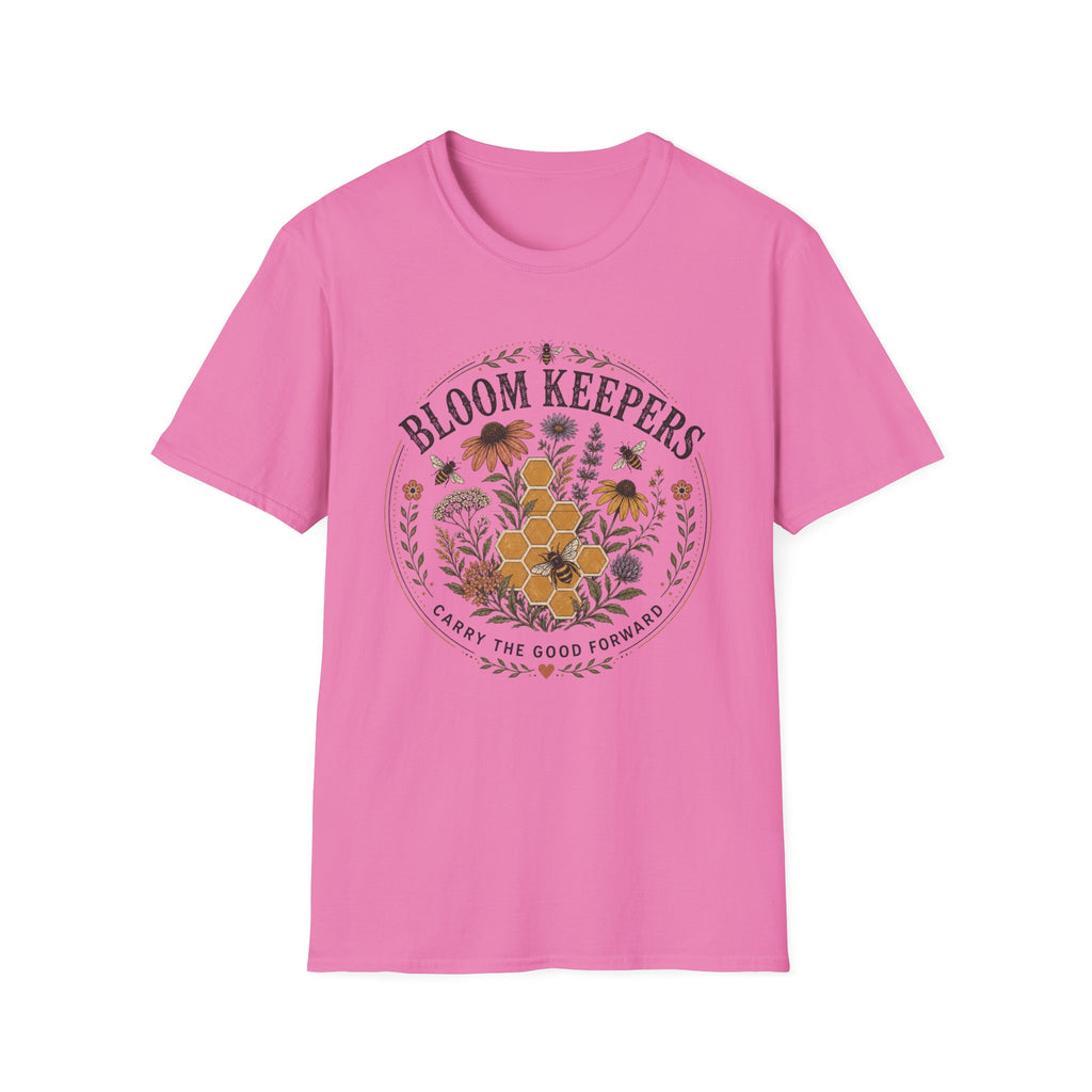 Bloom Keepers T-Shirt Floral Bee & Honeycomb Garden Tee