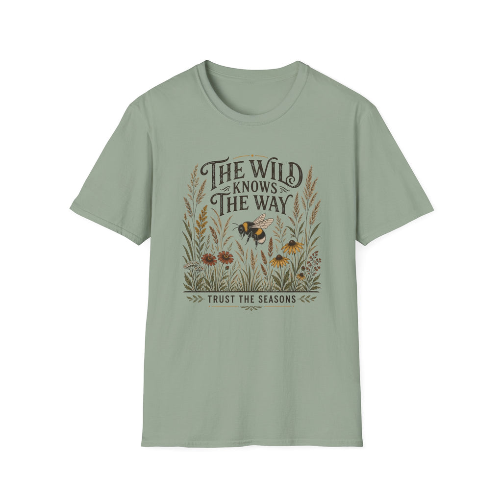 The Wild Knows The Way T-Shirt — Nature Bee Floral Adventure Tee
