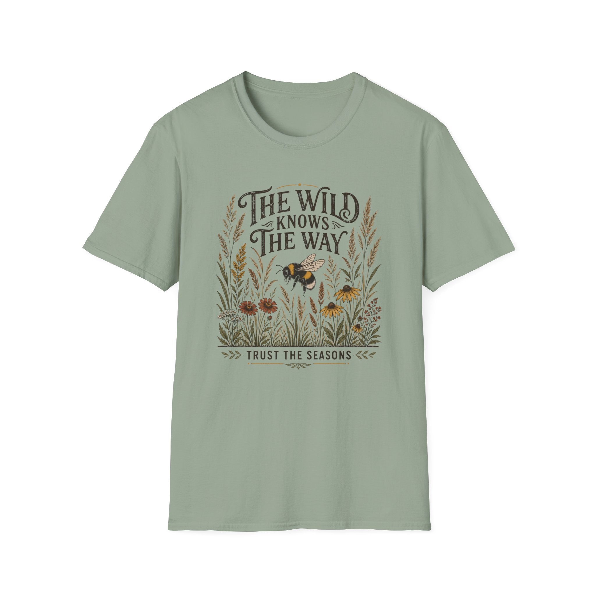 The Wild Knows The Way T-Shirt — Nature Bee Floral Adventure Tee