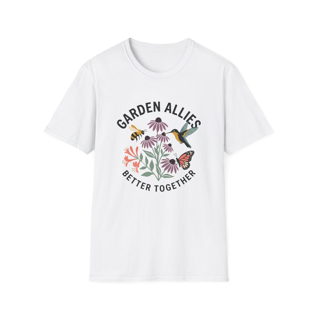 Garden Allies T-Shirt — "Garden Allies: Better Together" Floral Pollinator Tee