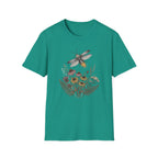 Bee & Wildflower T-Shirt Botanical Firefly Illustration Tee
