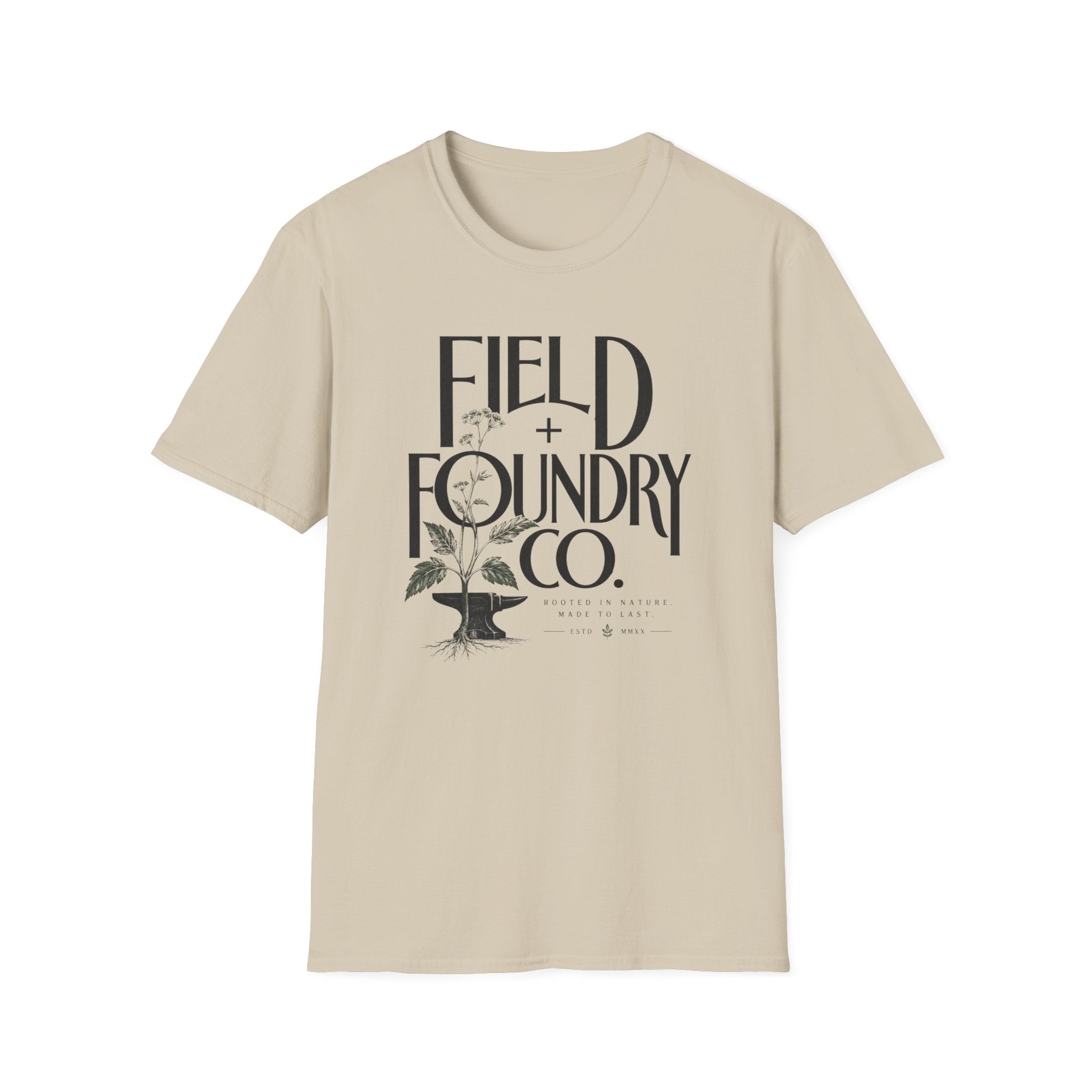 Field + Foundry Co. Logo T-Shirt — Vintage Botanical Graphic Tee