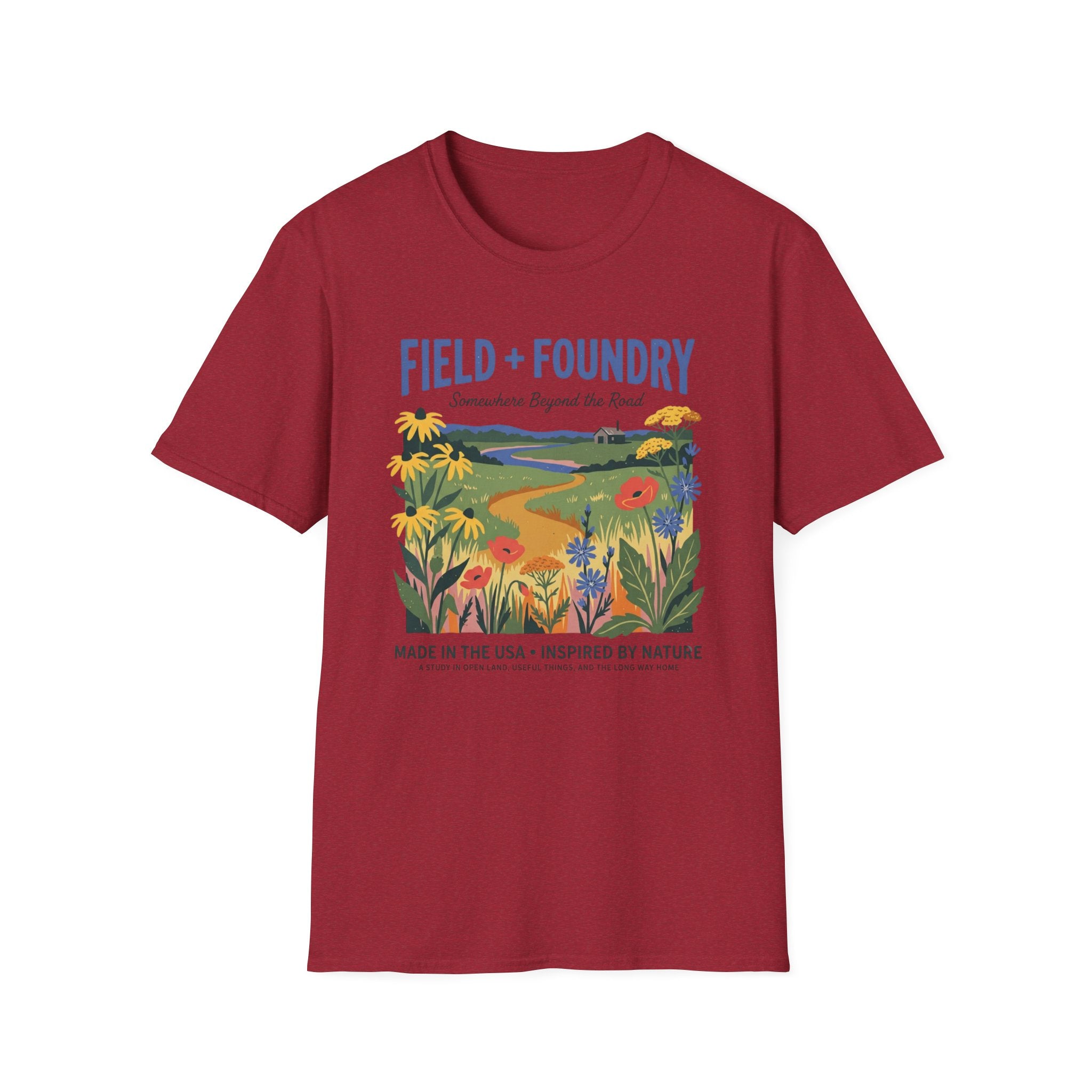 Field + Foundry 'Somewhere Beyond the Road' Graphic T-Shirt Wildflower Landscape Tee