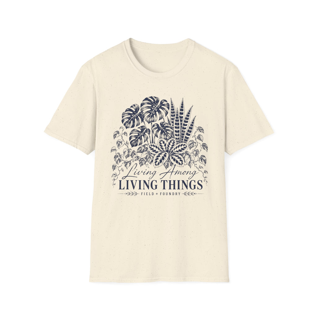 Botanical Plant T-Shirt — 'Living Among Living Things' Graphic Tee